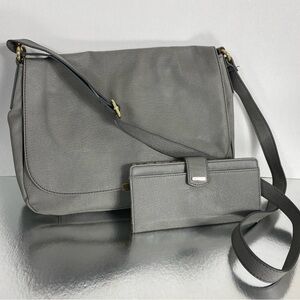 Relic Gray Oh Happy Day Crossbody Bag and Wallet Set
